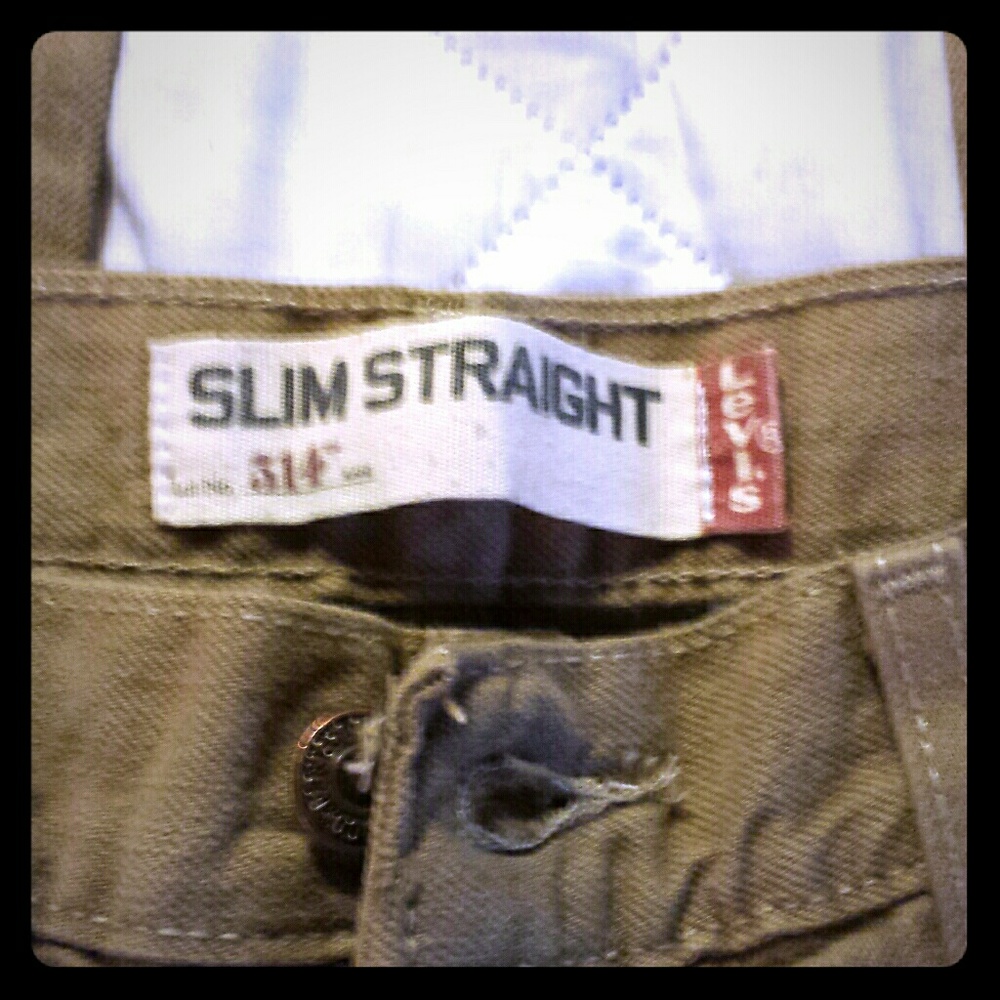 Tan Levi slim straight 514 jeans